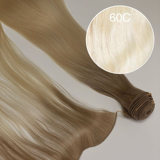 Hair Wefts Hand tied / Bundles Color  60C GVA hair_Luxury line.